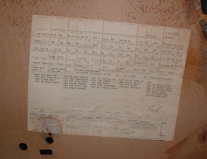 Buildsheet location