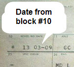 Block #10 of build sheet