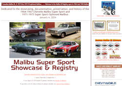 Chevelle Malibu/Super Sport Registry