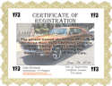 Standard Certificate of Registration