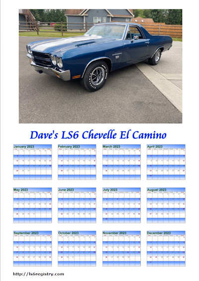 LS6 Registry Calendar