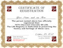 Standard Registry Certificate