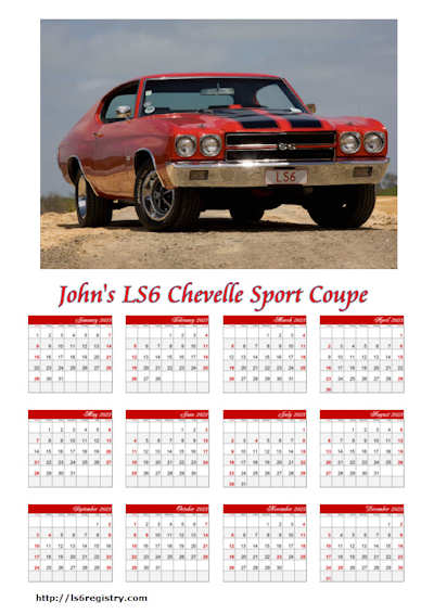 LS6 Registry Calendar