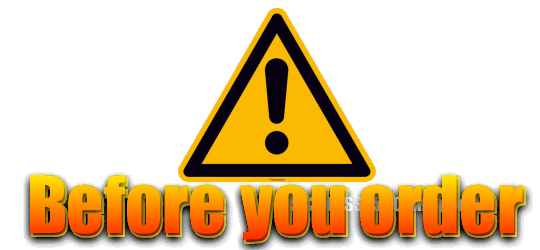 Before your order